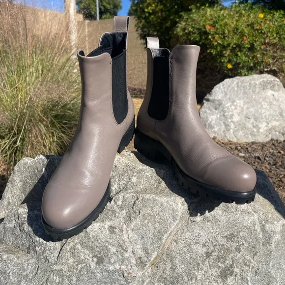 Ecco Women's Ankle Boots in Taupe and Black - Picture 2 of 10